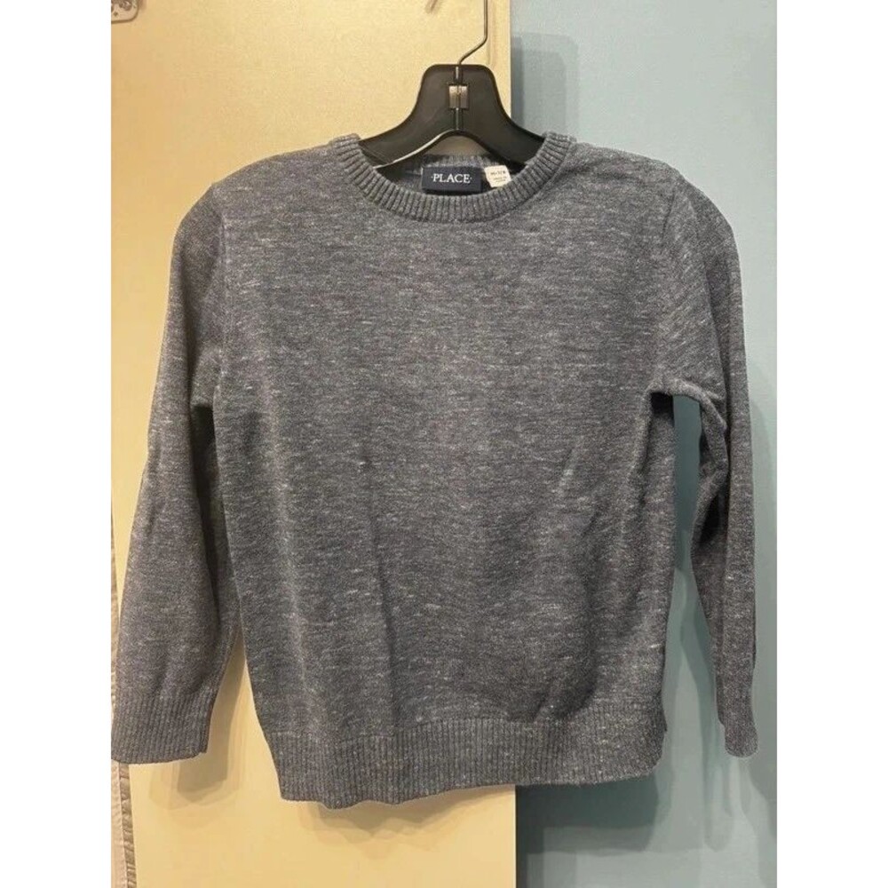 Children's Place Boys Sweater Pullover Size 7/8 M Gray